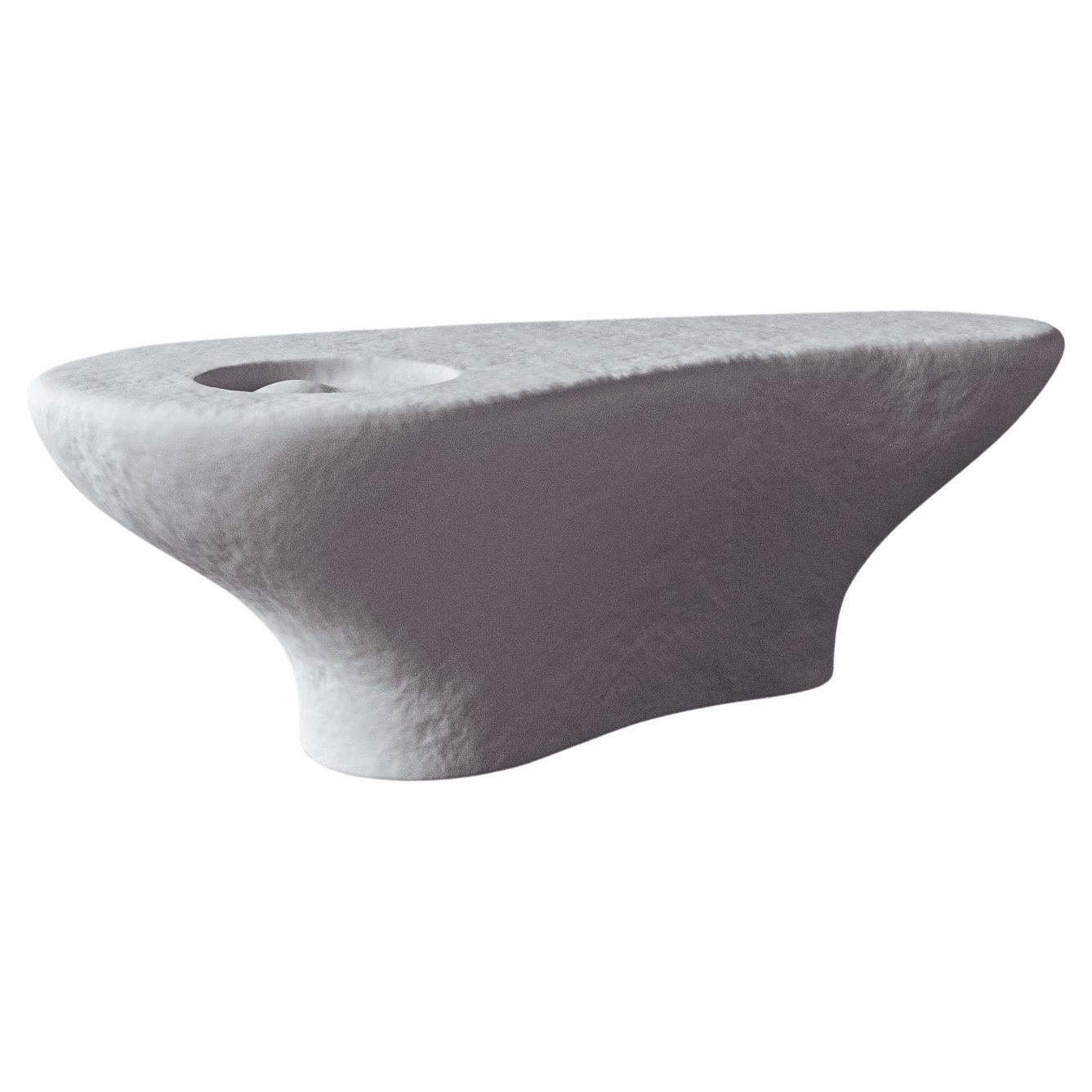 "Vence" Organic, Hand-Sculpted Plaster Accent Table by Christiane Lemieux For Sale