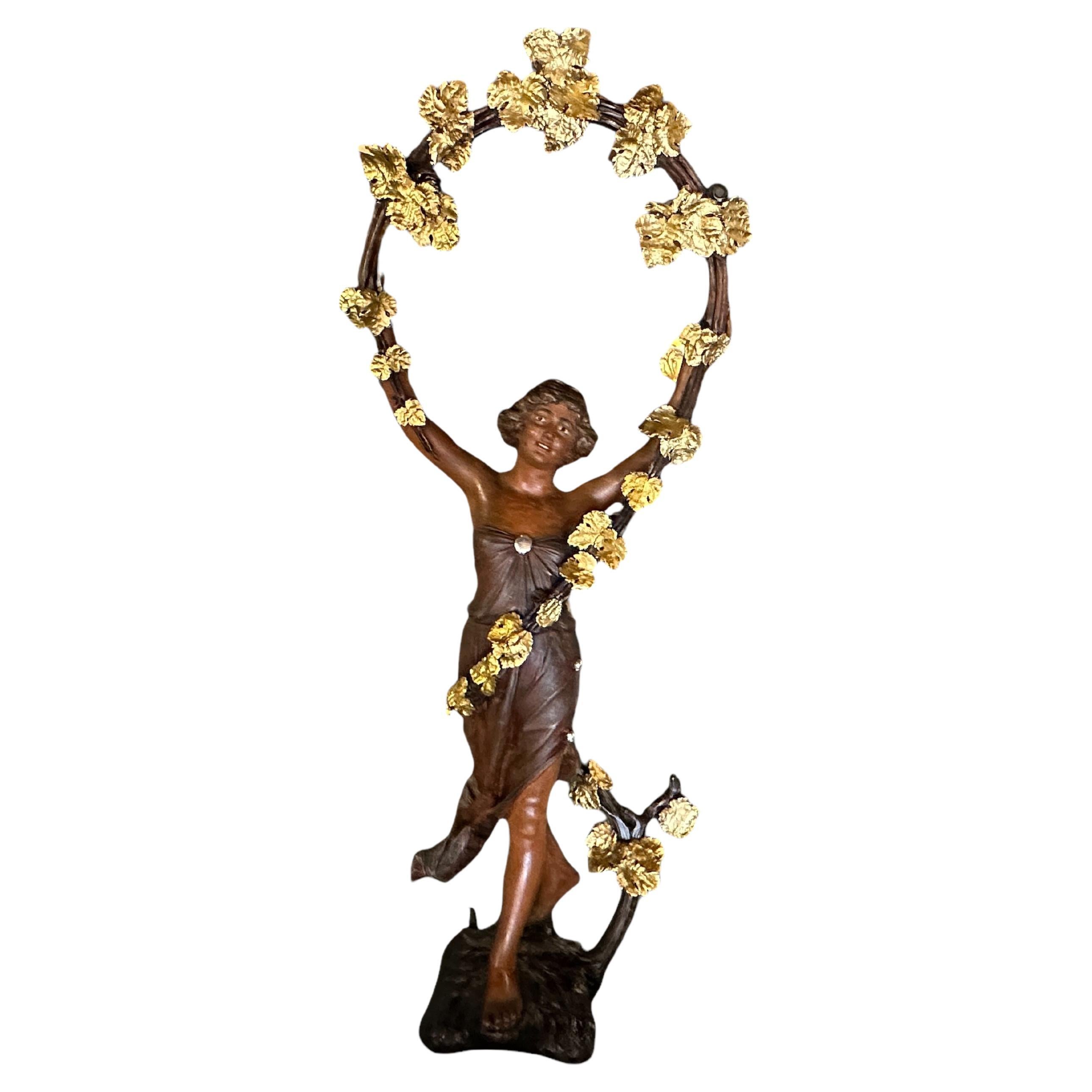 Skulptur „Vendimia Frau“ aus dem Jahr:1890, Jugendstil, Freiheit