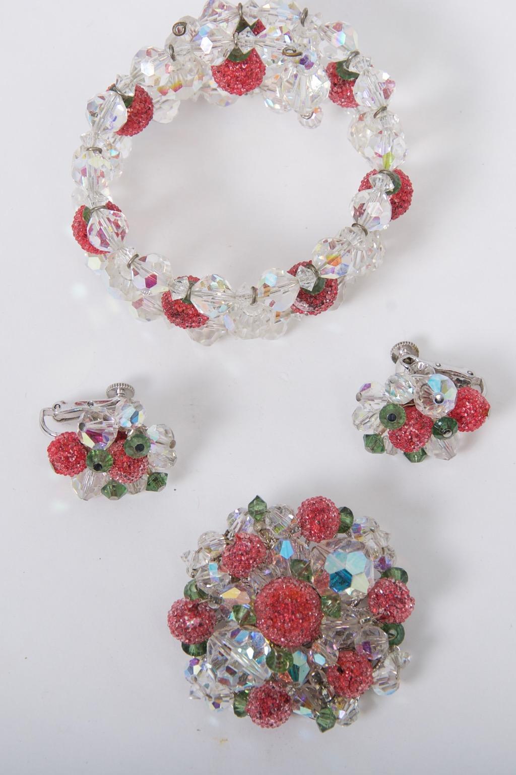 Vendome 1960s Floral Parure For Sale 4