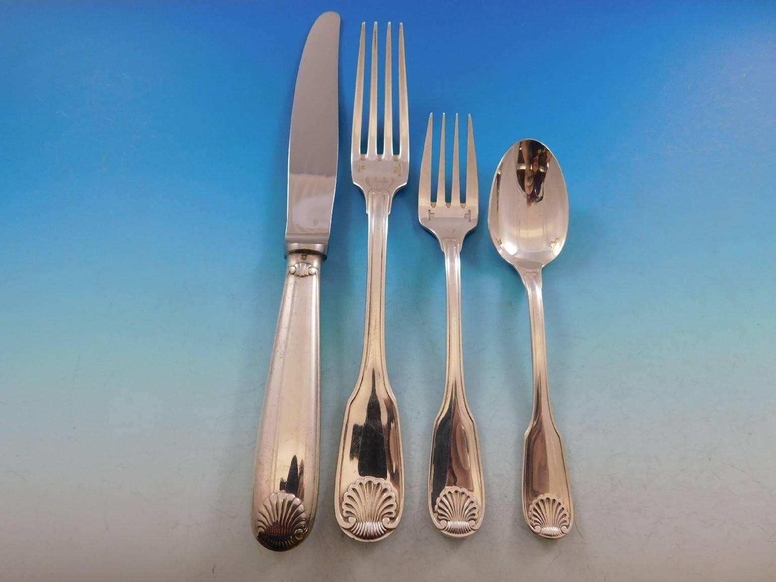 Vendome Arcantia Christofle Silverplate Flatware Set 12 Service 80 Pieces Dinner In Good Condition In Big Bend, WI