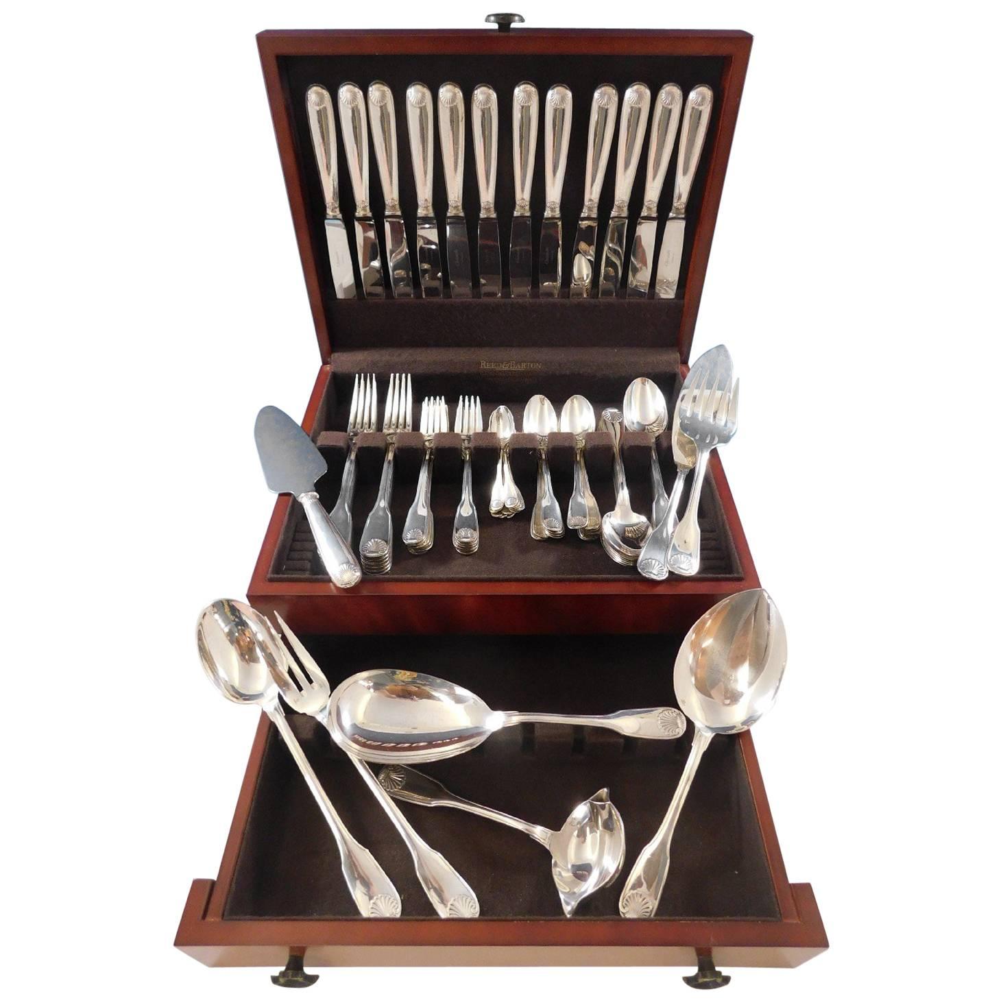 Vendome Arcantia Christofle Silverplate Flatware Set 12 Service 80 Pieces Dinner