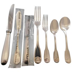 Vendome Arcantia Christofle Silverplate Flatware Set 12 Service 90 Pc Dinner New