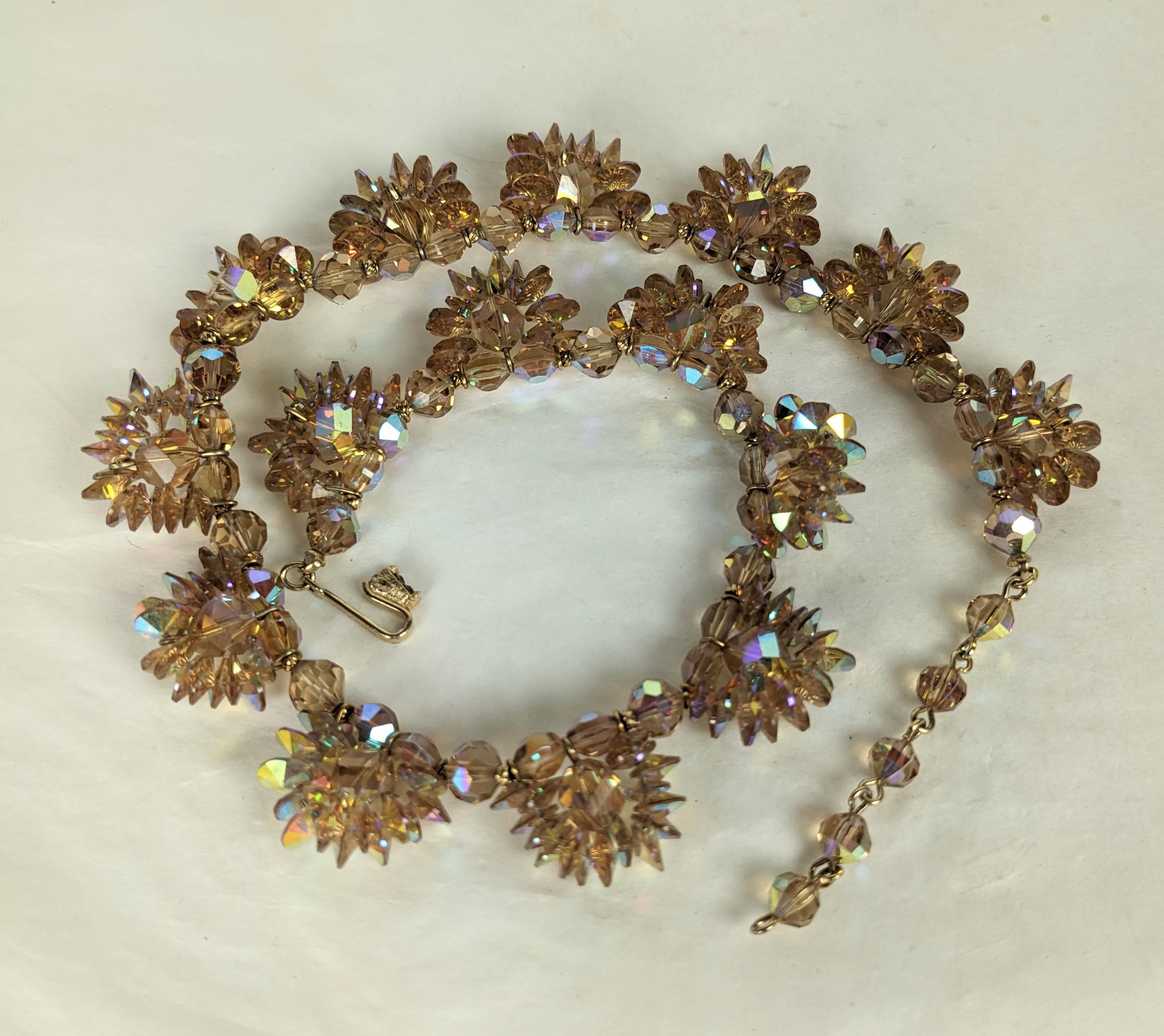 Vendome Aurora Crystal Beaded Necklace In Good Condition For Sale In New York, NY