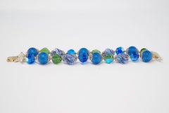 Vendome Beaded Bracelet with Aurora Borealis Crystals, circa 1950, Signed