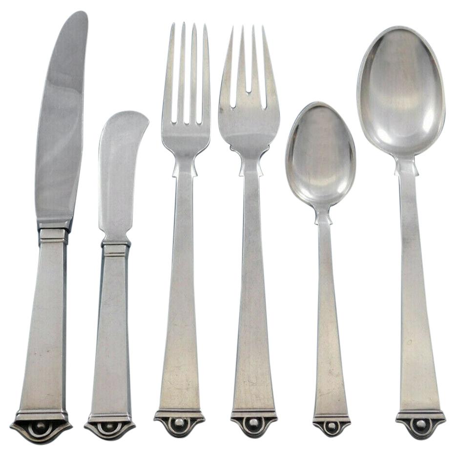 Vendome by Peter Hertz Juego de Cubiertos Daneses de Plata 830s para 8 Servicio 55 Piezas