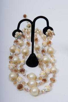 Vendome Pearl and Crystal Semi-Parure
