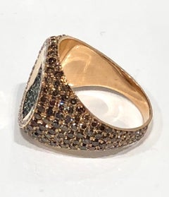 Vendome Tsavorite or Diamond Signet Ring by Martyn Lawrence Bullard