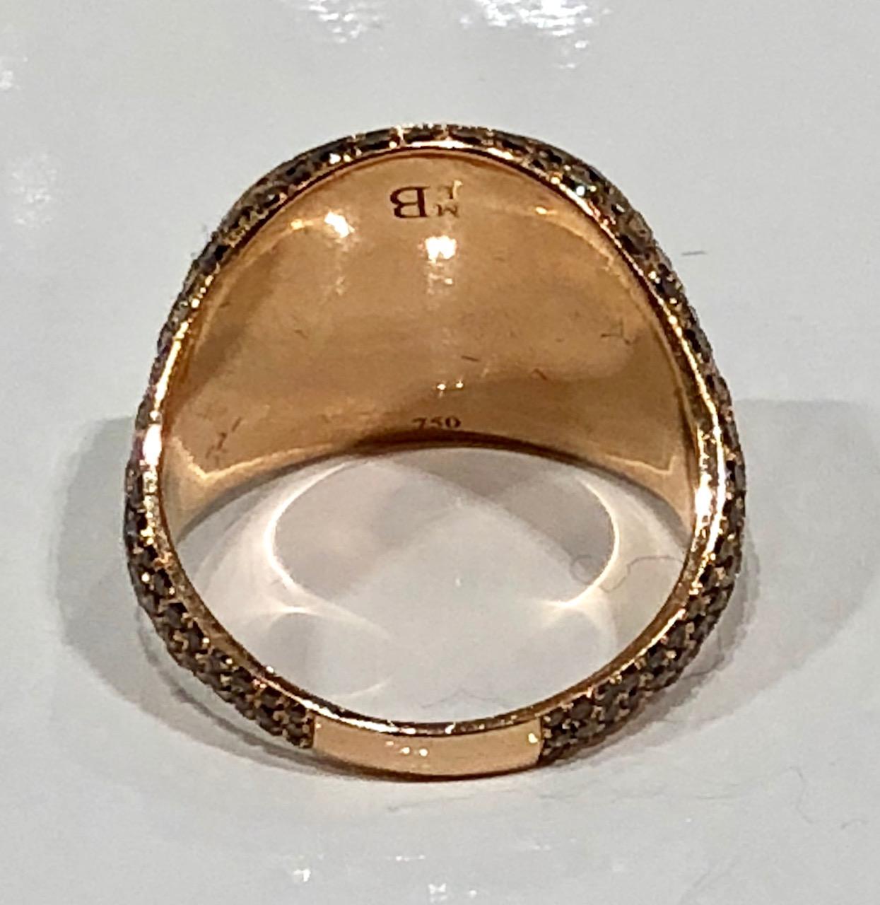 Modern Vendome Tsavorite or Diamond Signet Ring by Martyn Lawrence Bullard For Sale