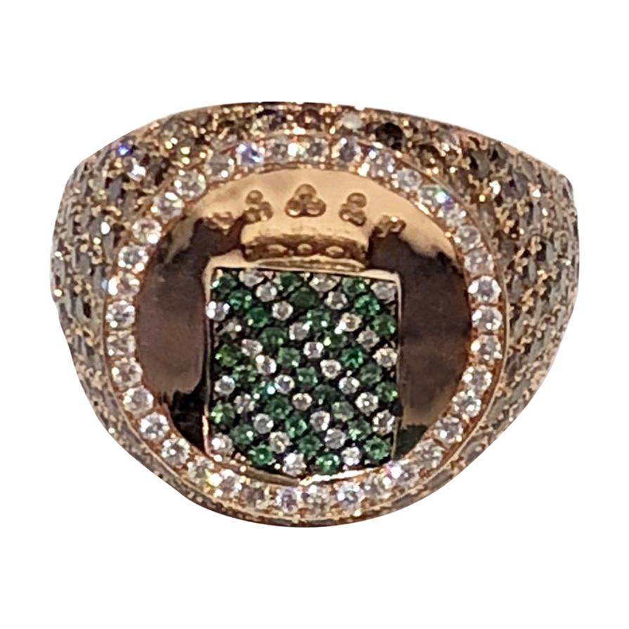 Vendome Siegelring mit Tsavorit oder Diamant von Martyn Lawrence Bullard im Angebot