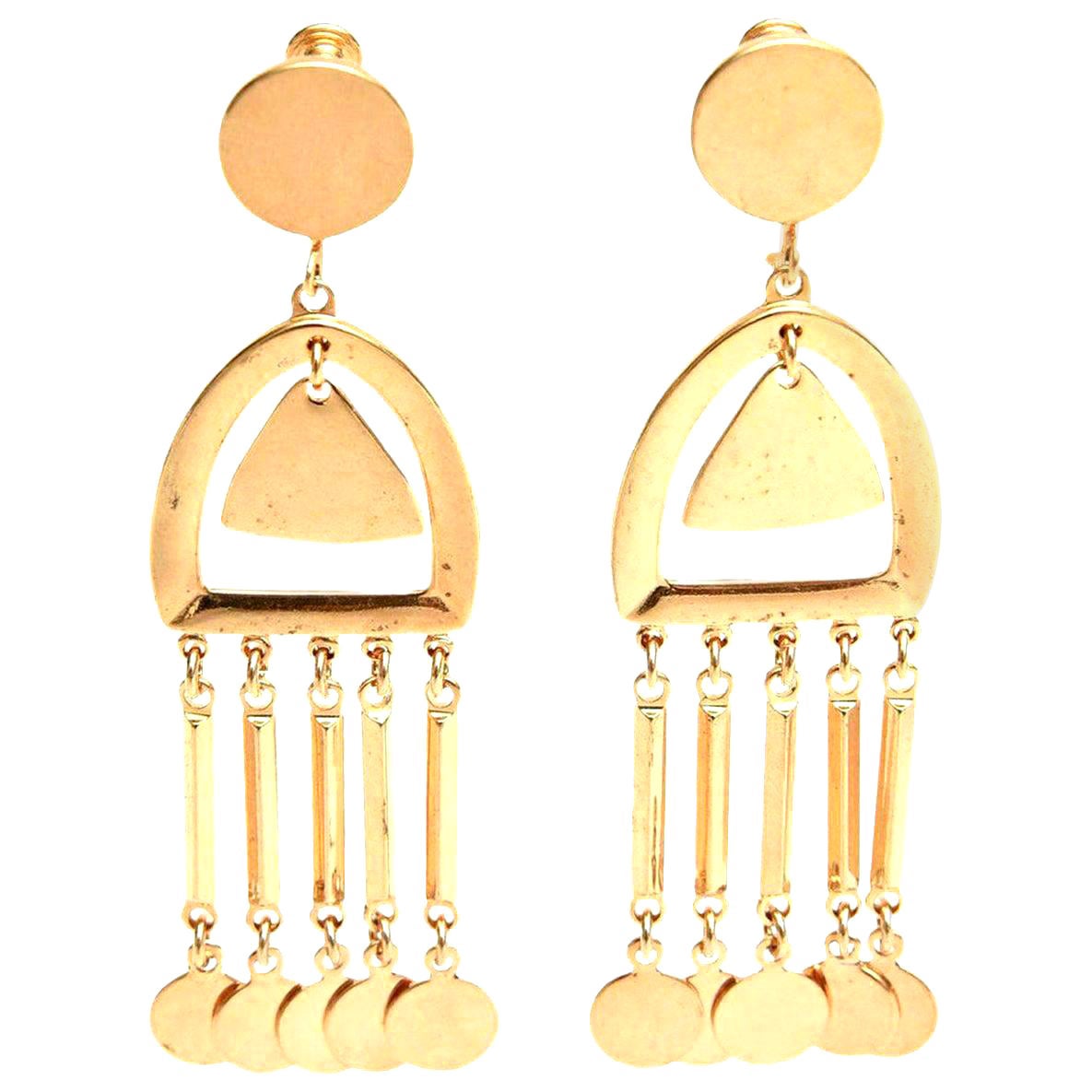 Boucles d'oreilles pendantes vintage à vis Vendome Moderne