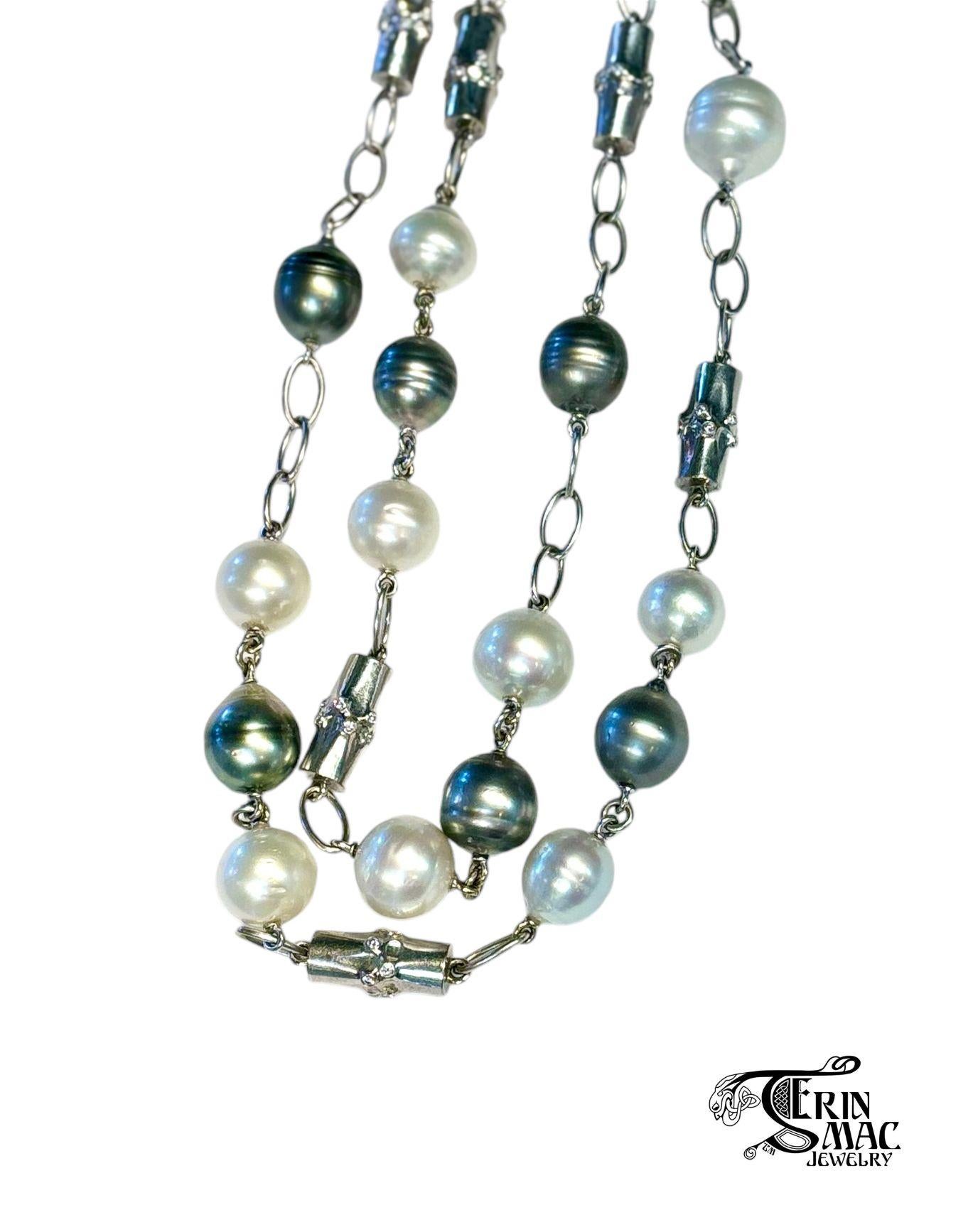 Verdura South Sea Pearl & Diamond Necklace In Excellent Condition For Sale In Menlo Park, CA
