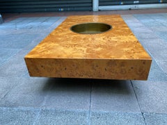Veneered Amboyna Coffee Table by Willy Rizzo, circa 1970