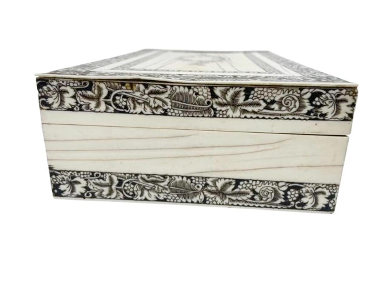 Veneered Sandalwood Dresser Box with Penwork Decoration, Vizagapatam, India For Sale 2