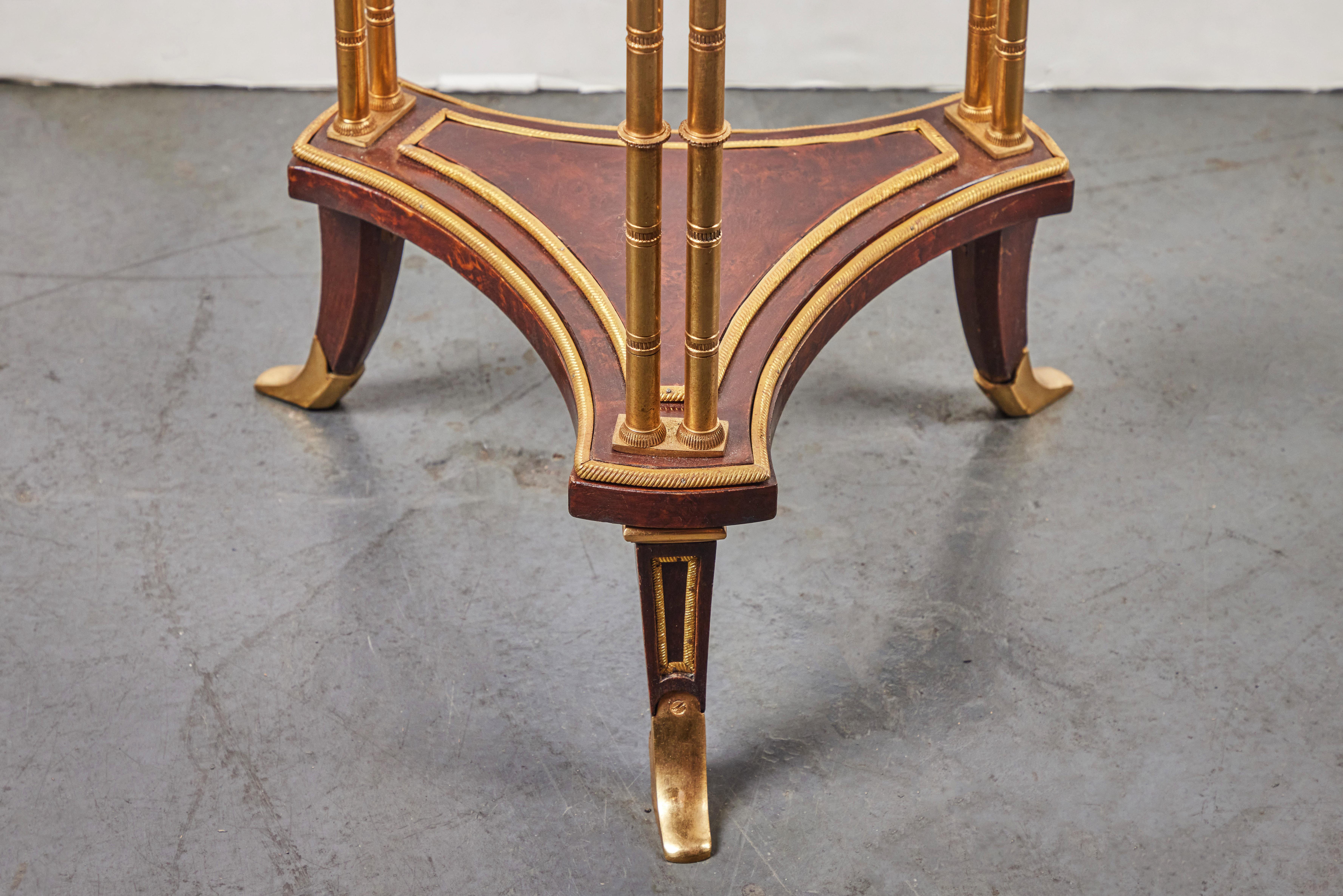 European Veneered Side Tables with Tiger's Eye For Sale