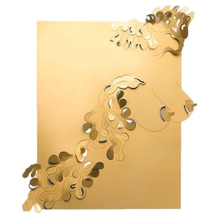 Venere Metallic Tapestry in Mirrored Finish Aluminum by altreforme For Sale