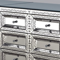 Buffet en verre de Murano A Silver