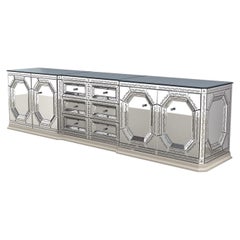 Buffet en verre de Murano A Silver