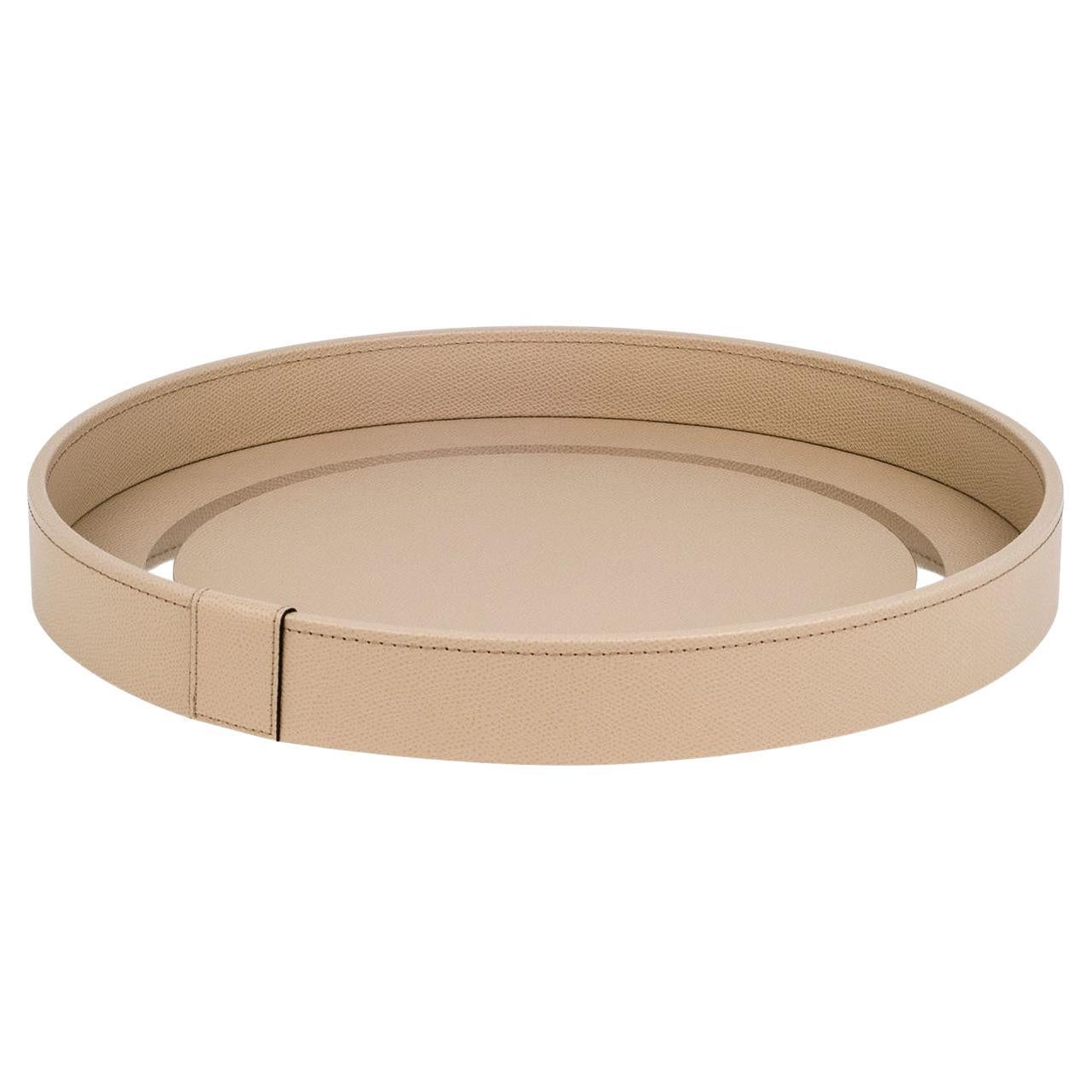 Venere Small Round Taupe Tray For Sale
