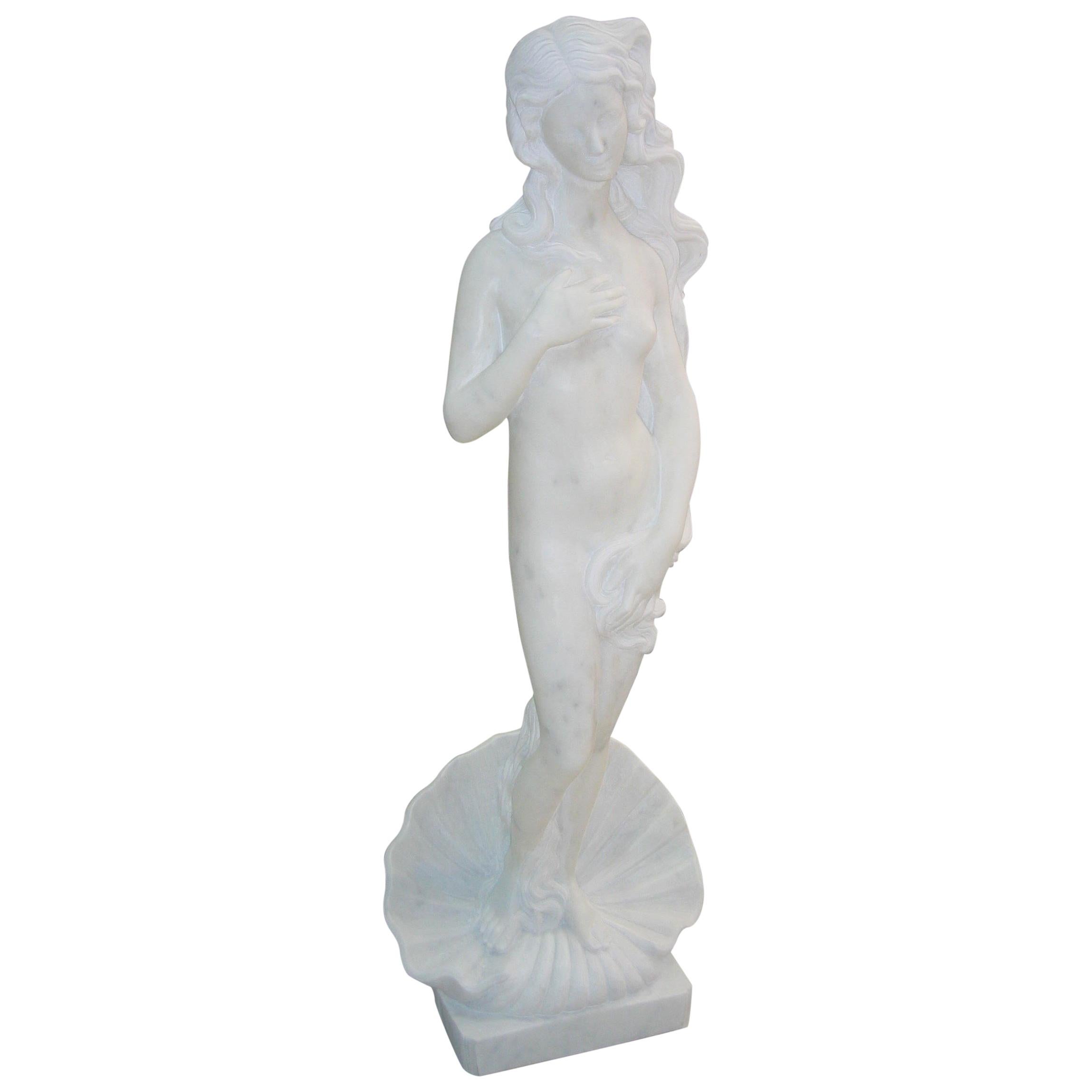 Venere Statue in Acquabianca Marble For Sale