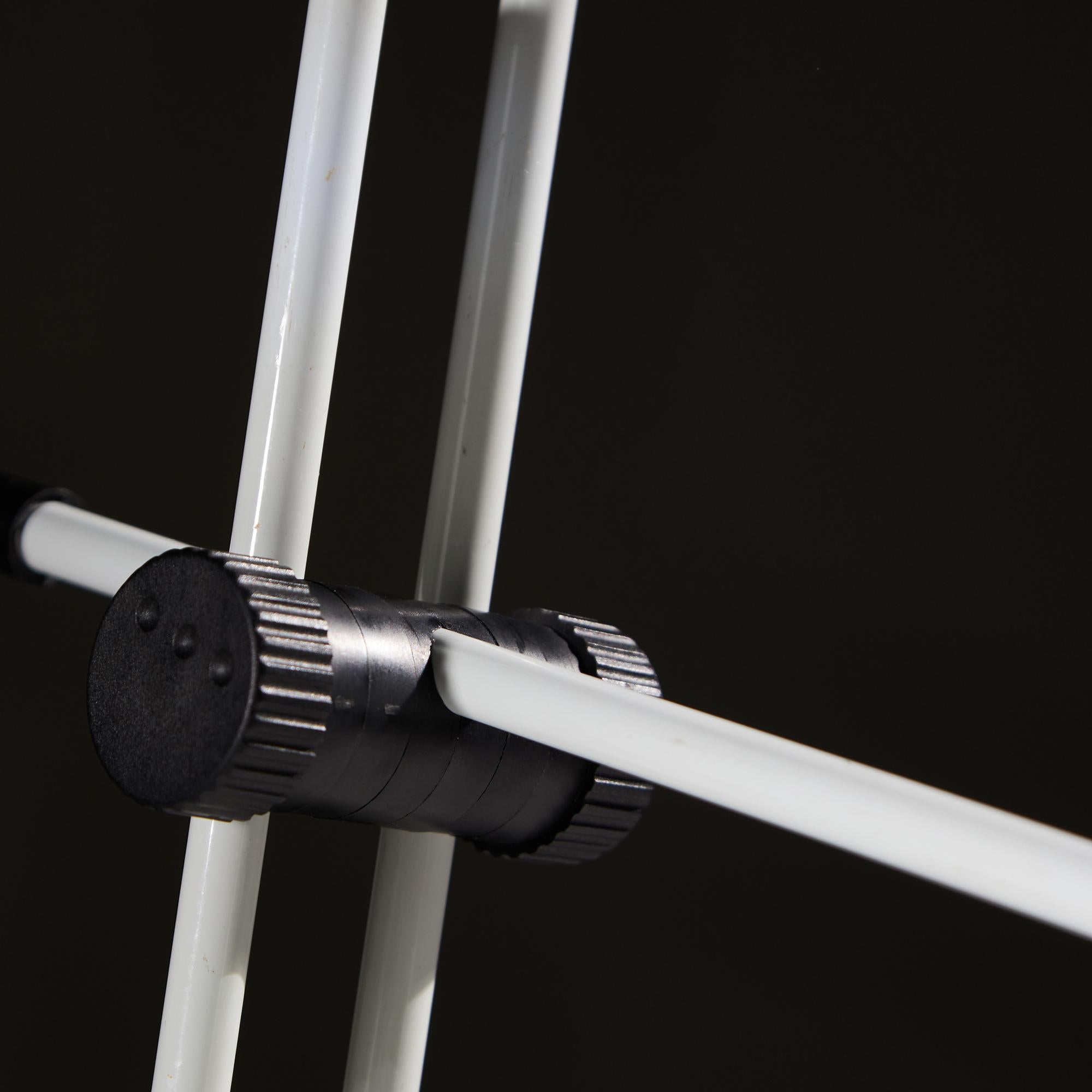 Veneta Lumi White Desk Lamp with Black Parts, 1980s 3