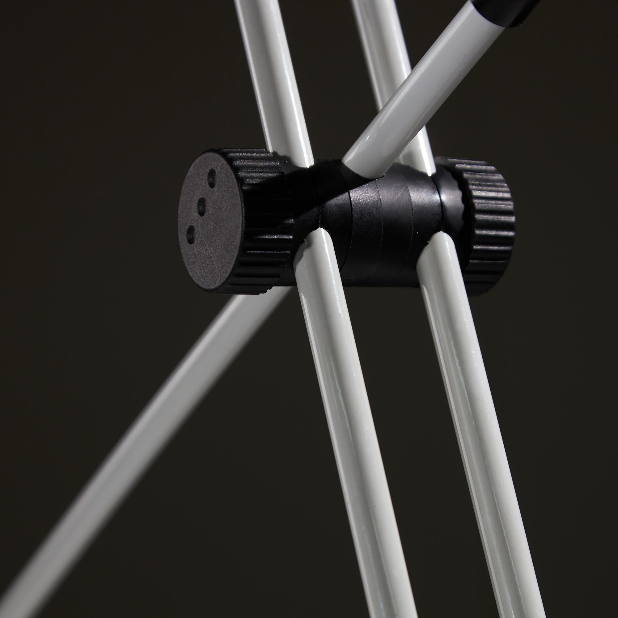 Veneta Lumi White Desk Lamp with Black Parts, 1980s 5