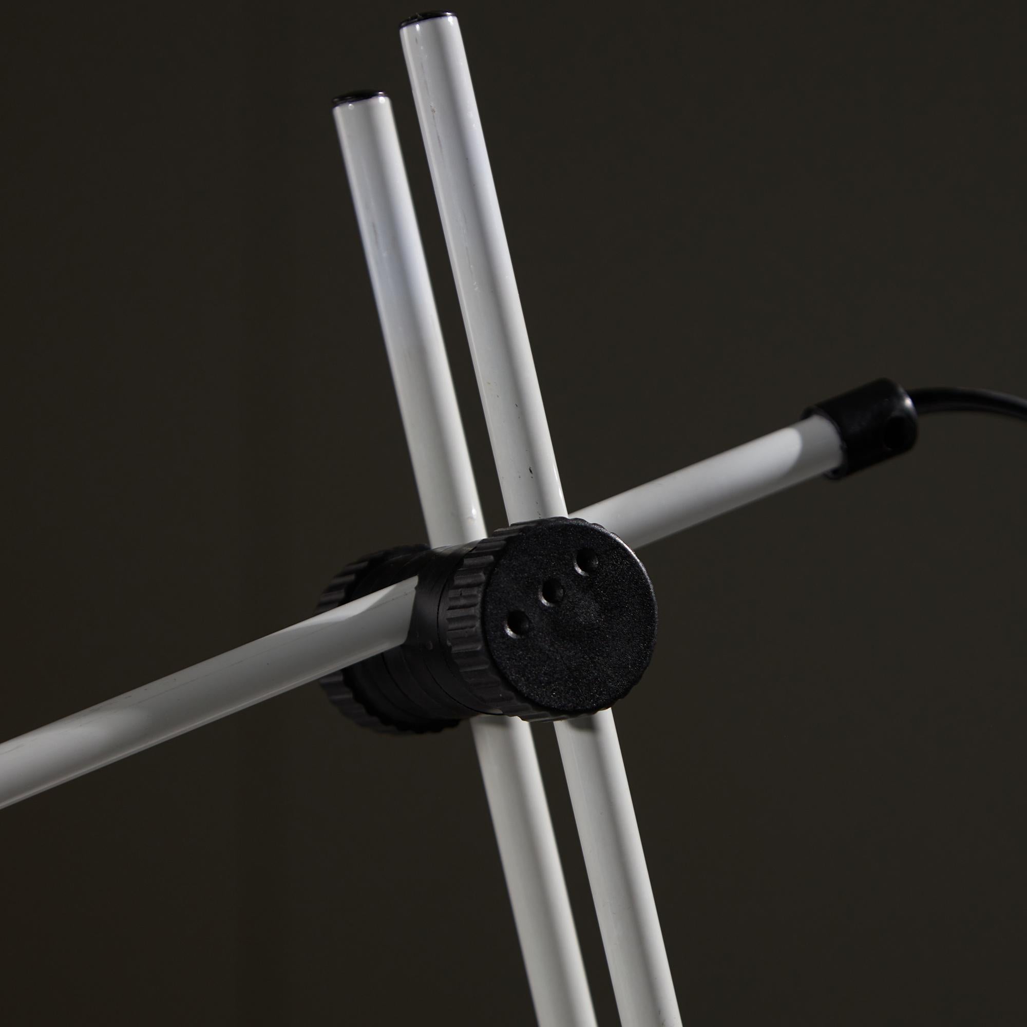 Veneta Lumi White Desk Lamp with Black Parts, 1980s 6