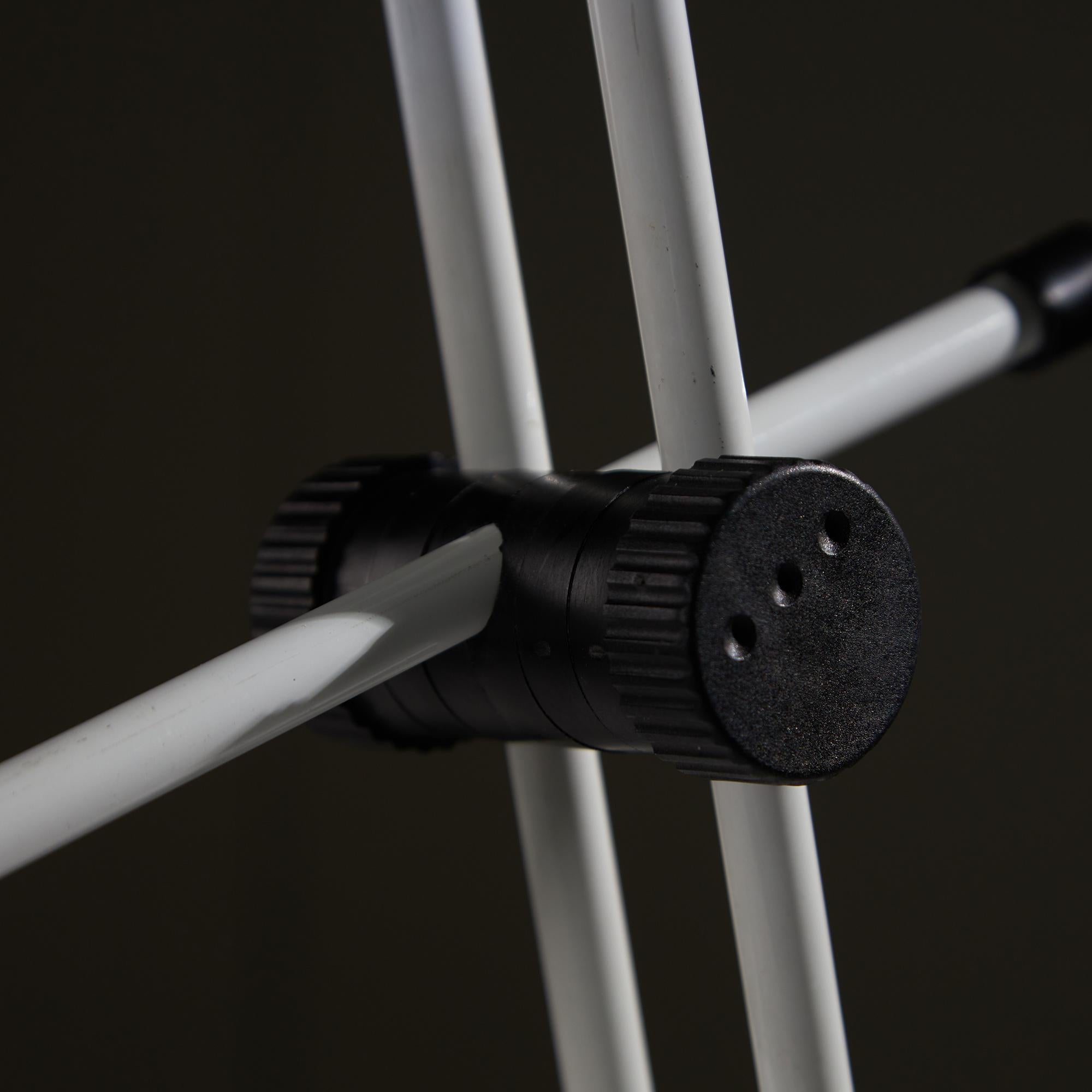 Veneta Lumi White Desk Lamp with Black Parts, 1980s 8
