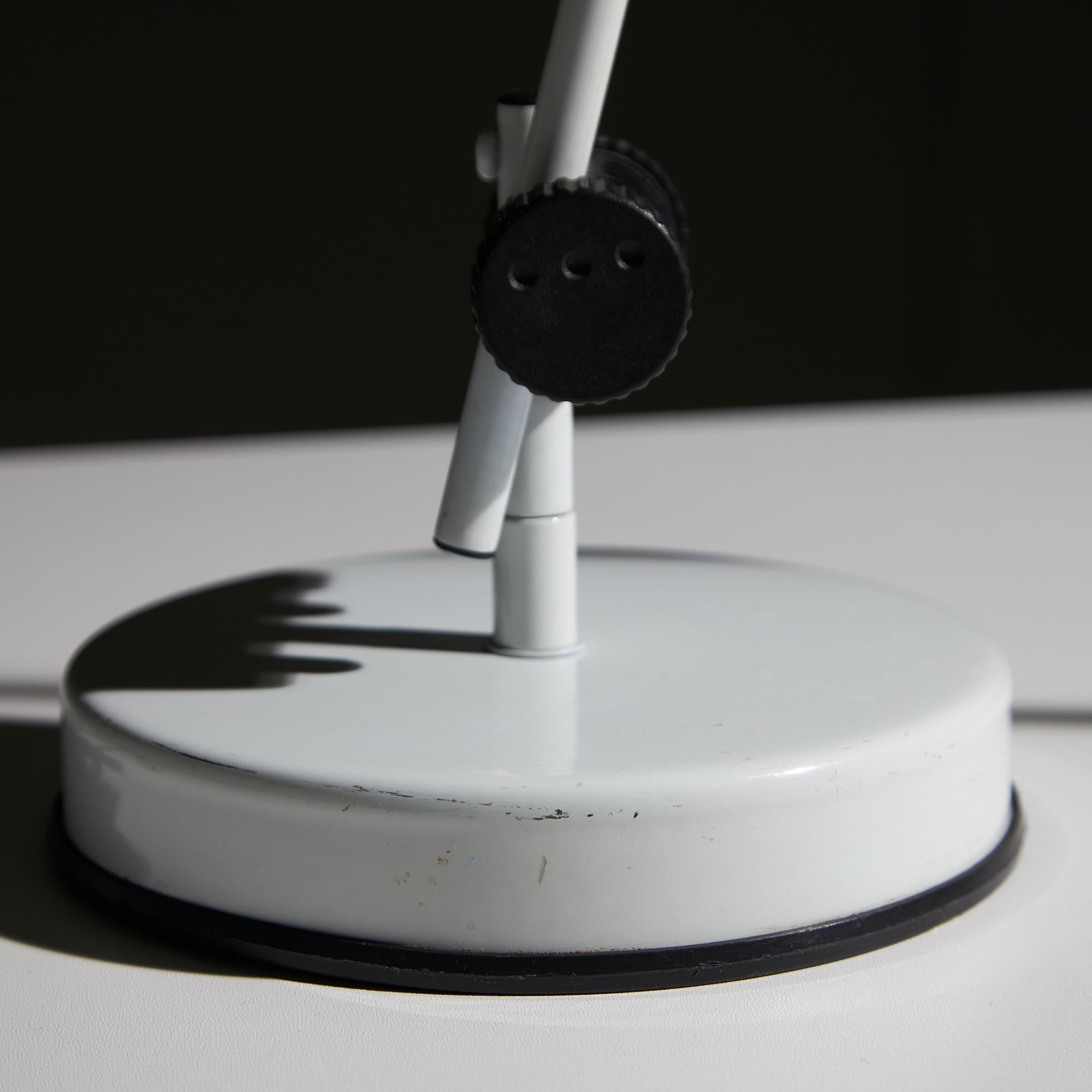 Veneta Lumi White Desk Lamp with Black Parts, 1980s 11