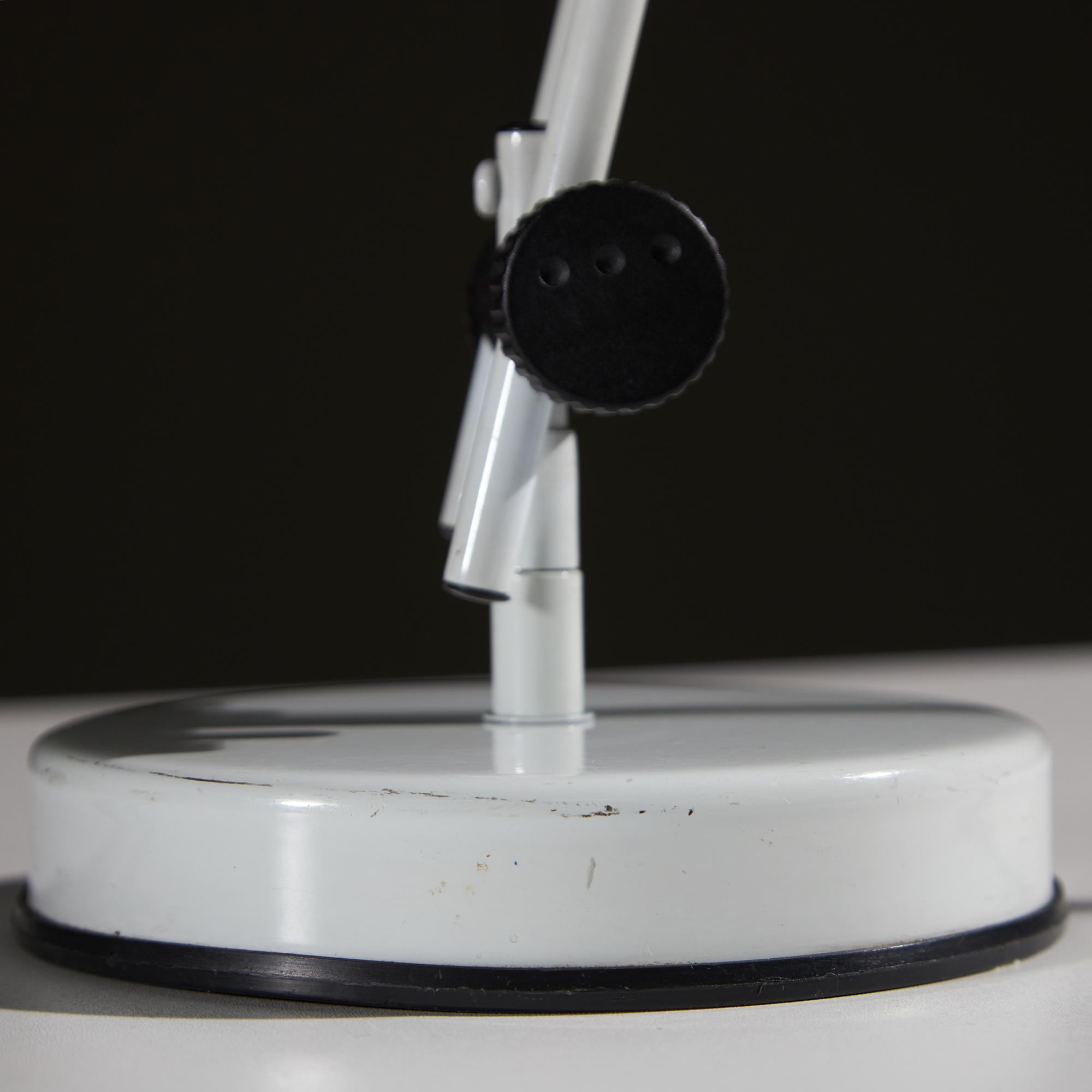Veneta Lumi White Desk Lamp with Black Parts, 1980s 12