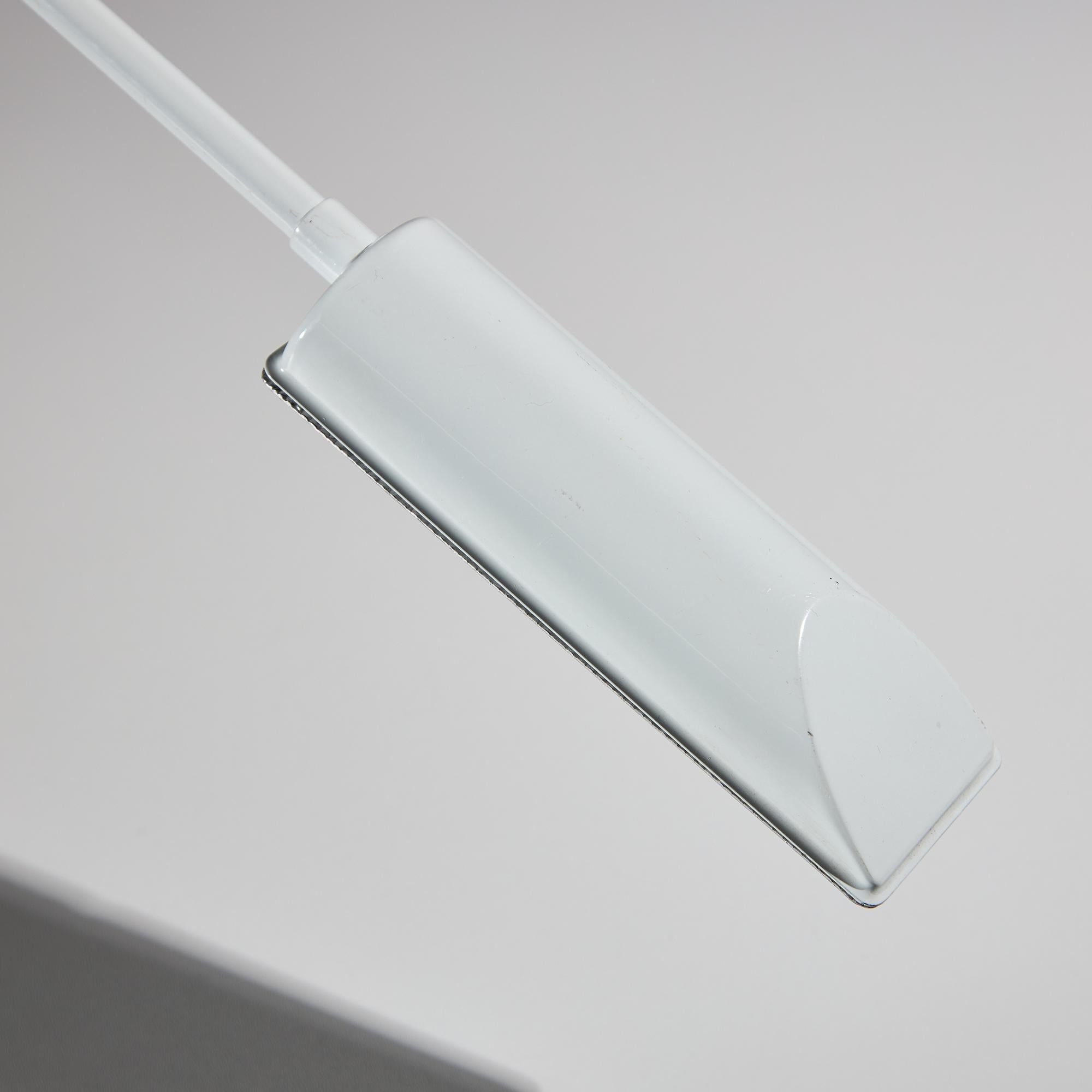 Italian Veneta Lumi White Desk Lamp with Black Parts, 1980s