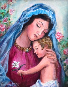 Madonna and Child II; Venetia Epler (American 1926 - 2005); oil on canvas;