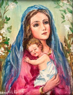 Madonna and Child III; Venetia Epler (American 1926 - 2005); oil on canvas;
