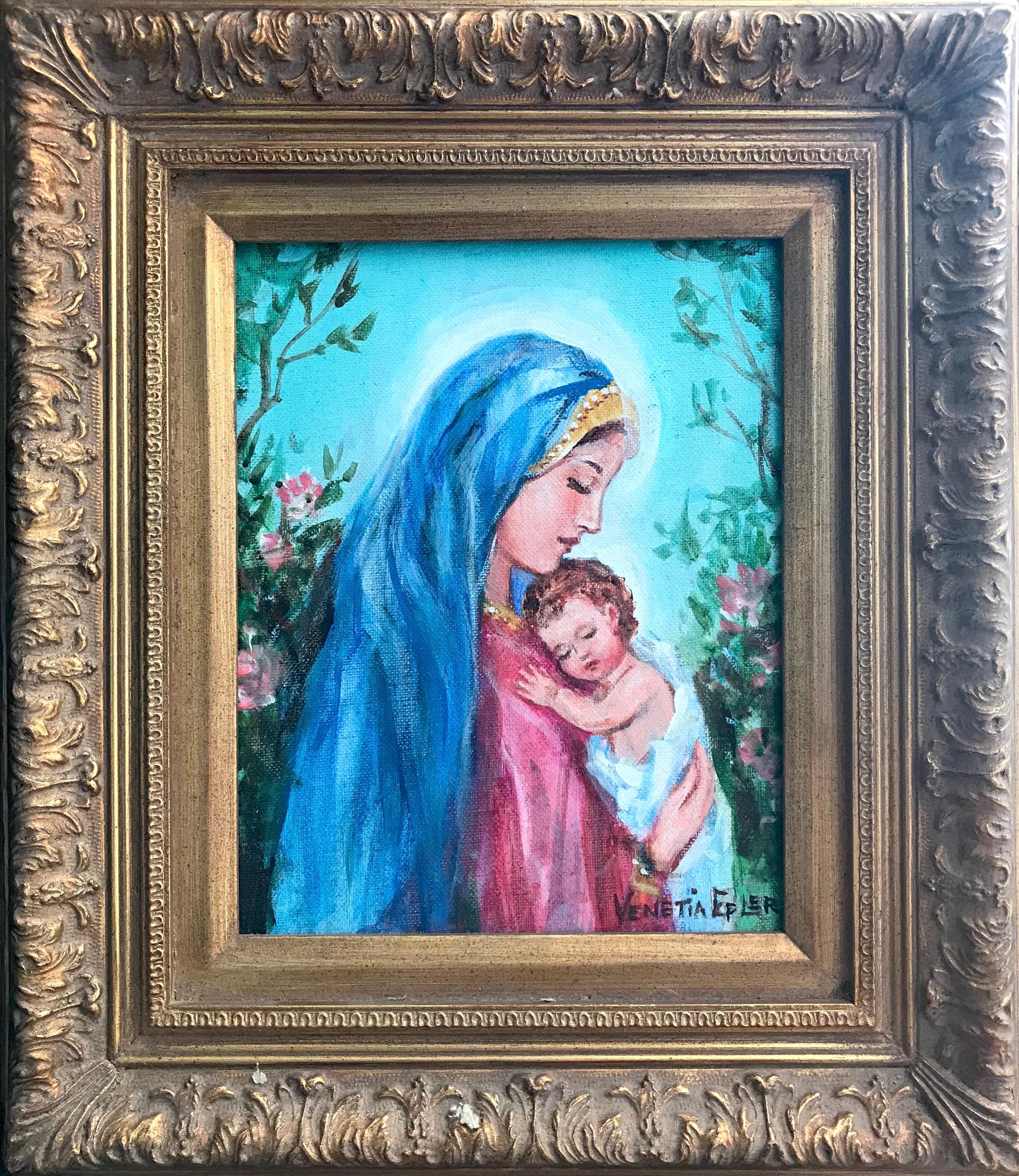 Madonna and Child IV; Venetia Epler (American 1926 - 2005); oil on canvas-board; For Sale 1