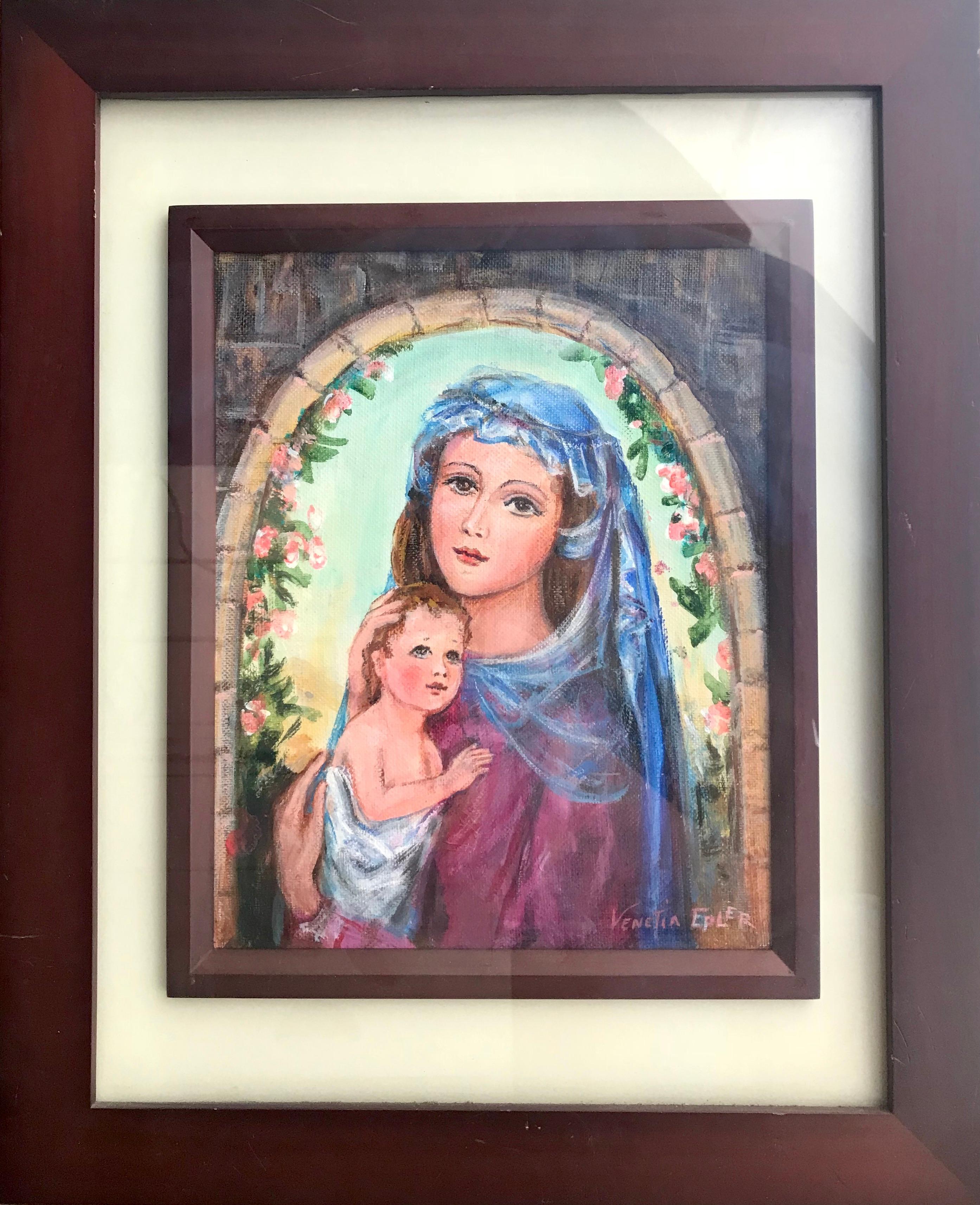 Madonna and Child; Venetia Epler (American 1926 - 2005); oil on canvas; For Sale 1