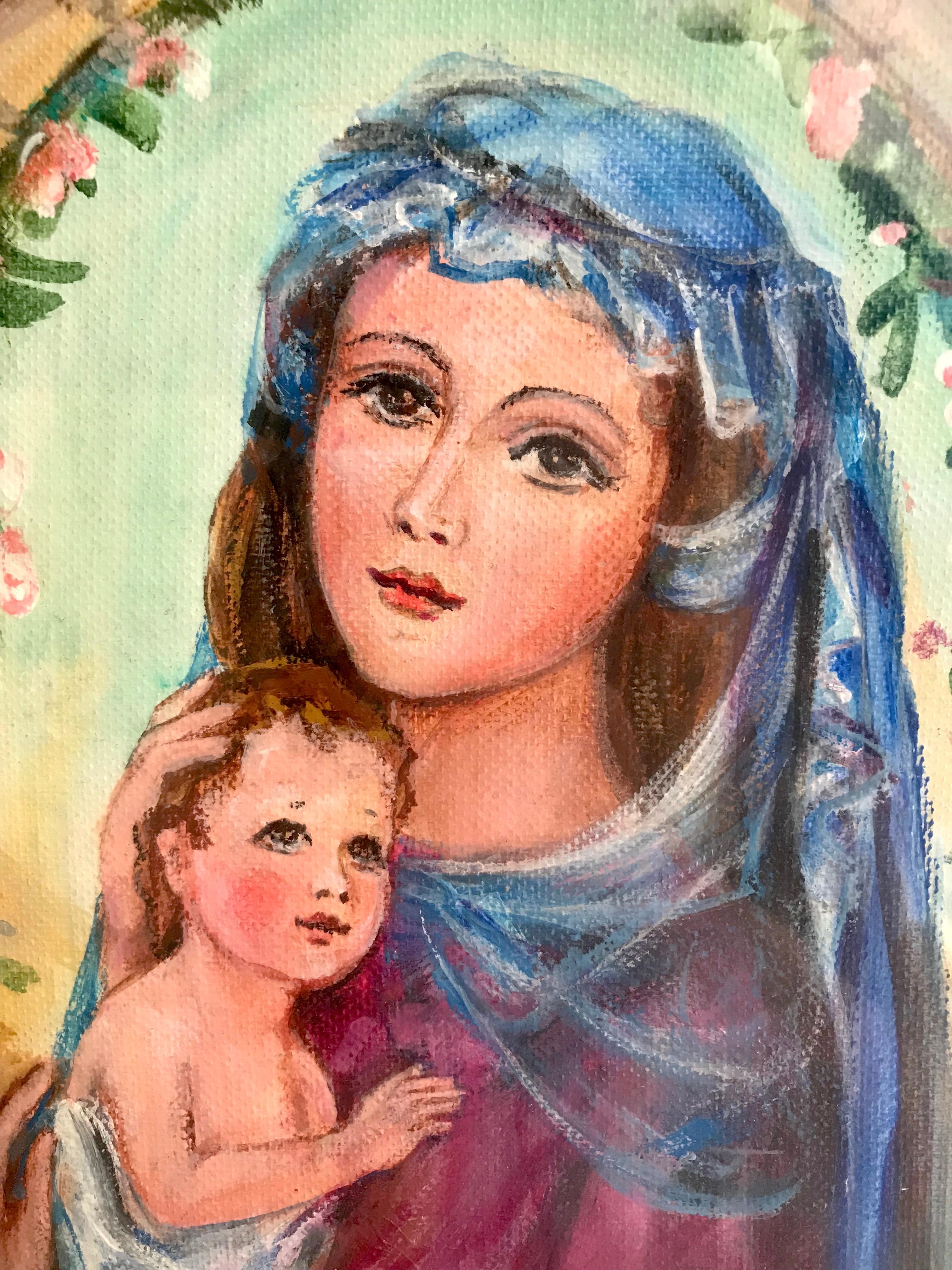 Madonna and Child; Venetia Epler (American 1926 - 2005); oil on canvas; For Sale 3