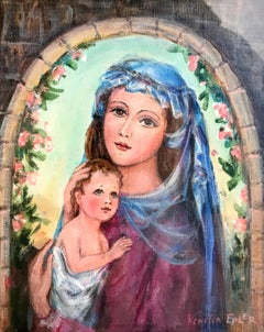 Madonna and Child; Venetia Epler (American 1926 - 2005); oil on canvas;