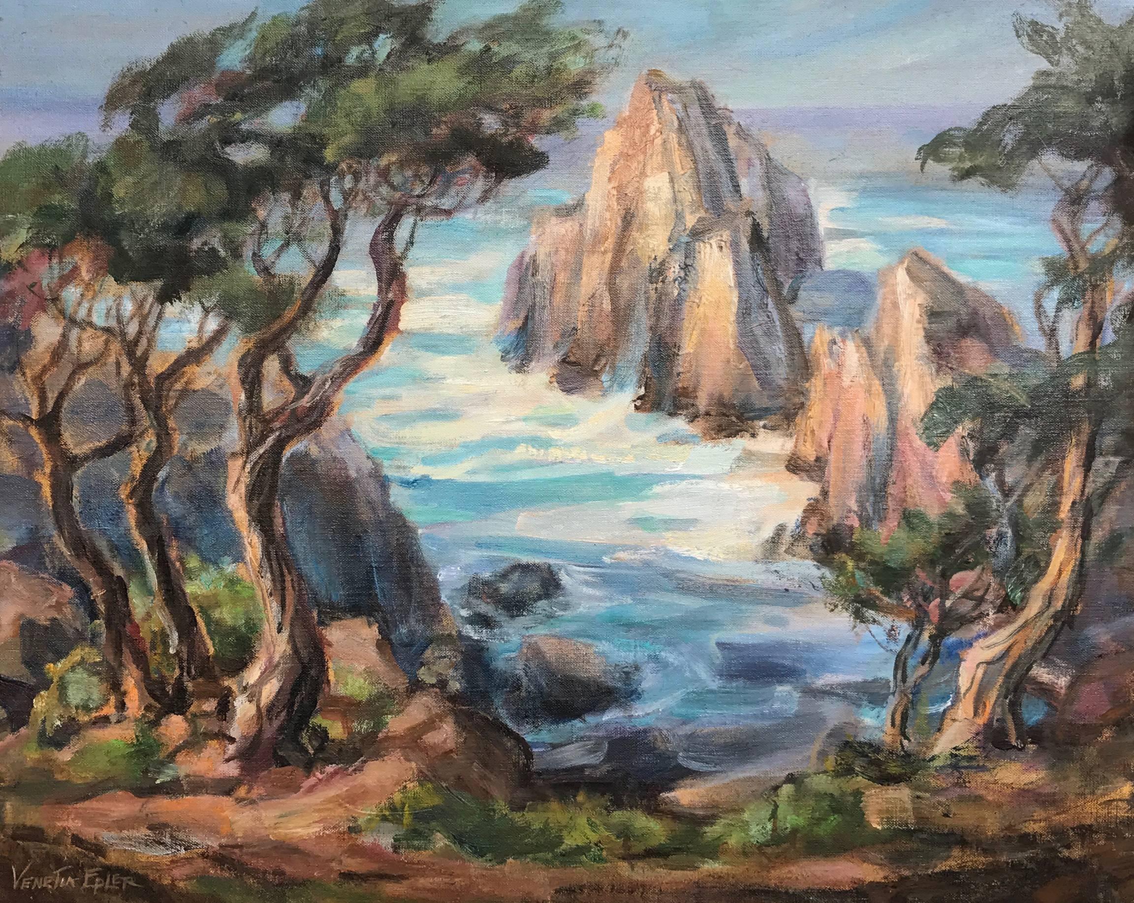 Venetia Epler arbeitet mit ihrer Schwester, Daphne Huntington. Gemeinsam studierten die Schwestern Malerei an der Slades School und Glasmalerei an der London School of Arts and Crafts, beide in London, England, und an der Ecole de Louvre in Paris,