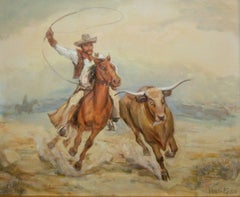 Ride `Em Cowboy; Venetia Epler (American 1926 - 2005); oil on canvas