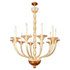 Venetian 10 Light Amber Chandelier