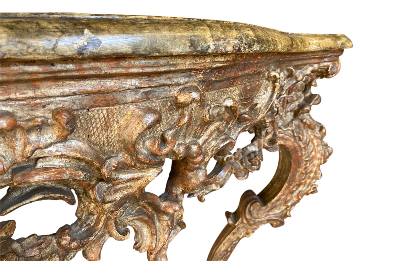 Venetian 18th Century Baroque Console In Good Condition In Atlanta, GA