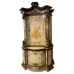  Venetian 18th Century  Painted And Giltwood Cabinet  Barbara Walters Estate