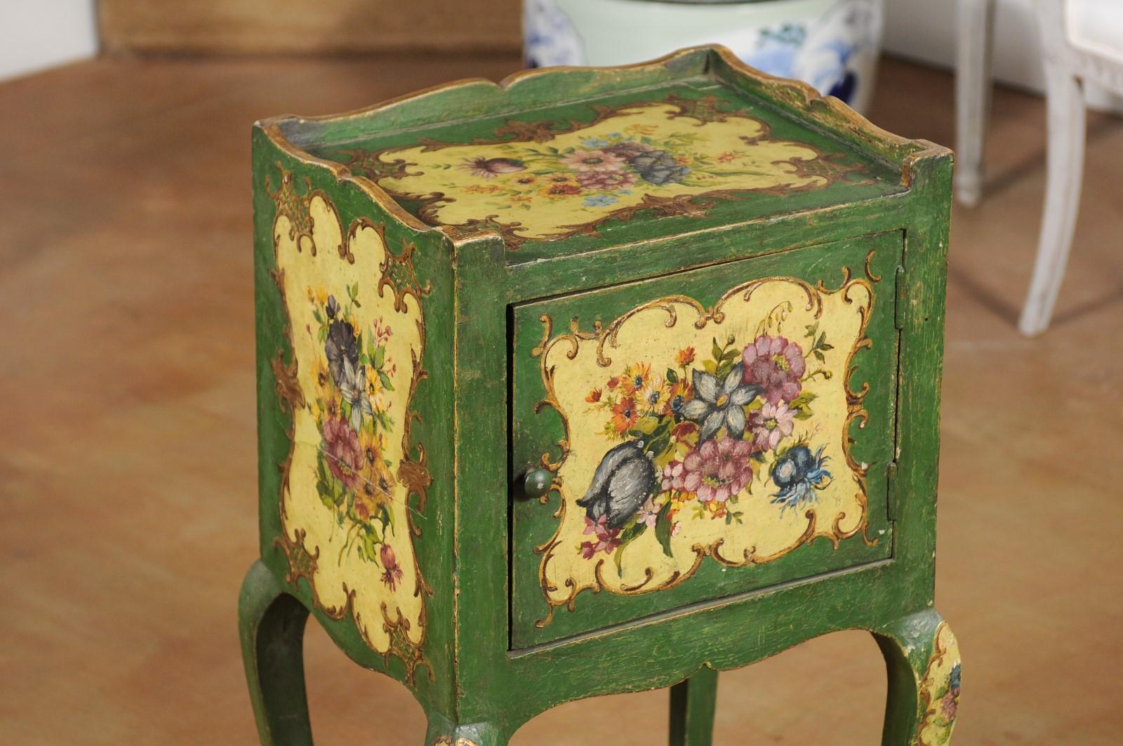 floral side table