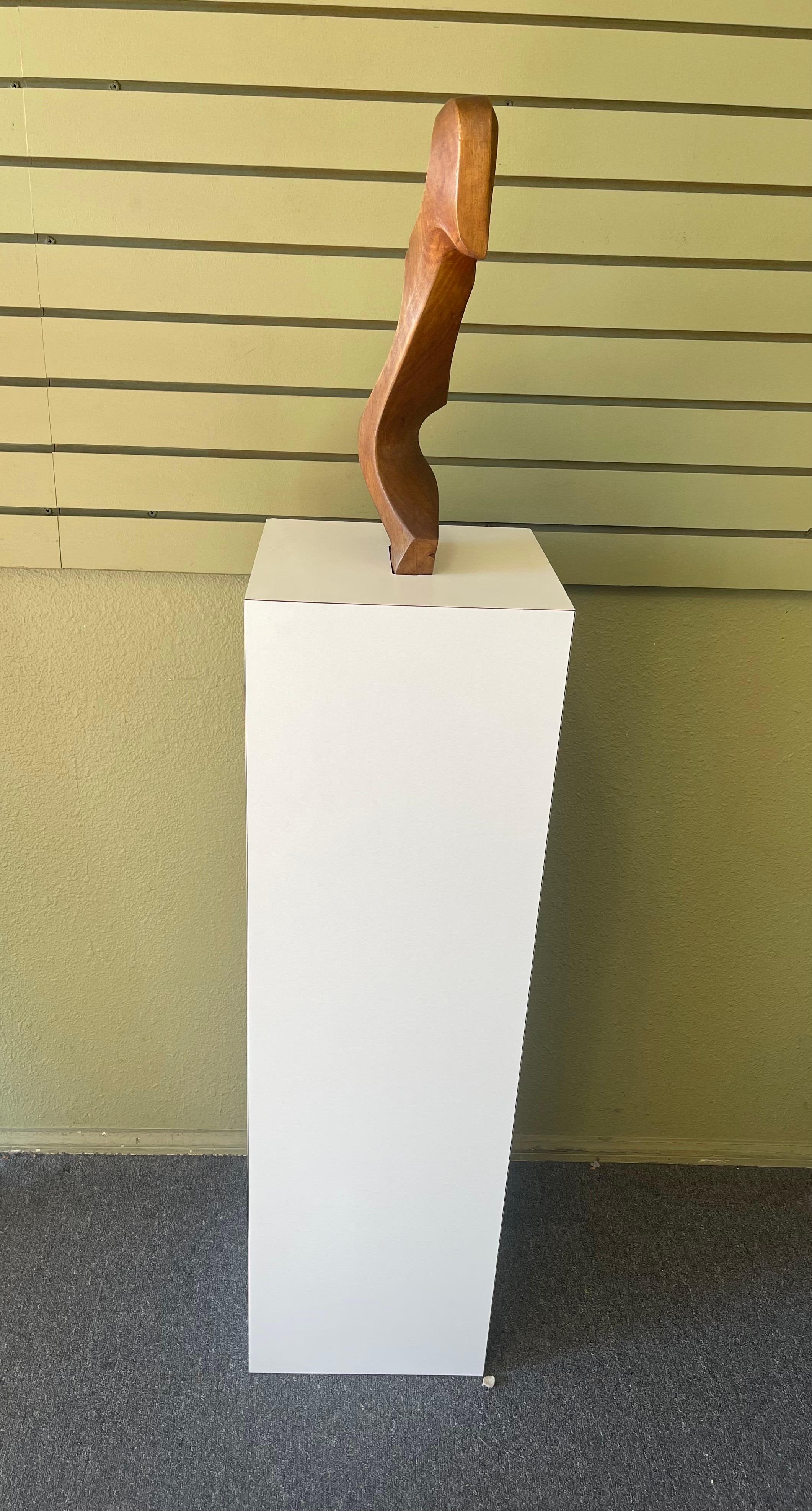 Venetian Abstract Solid Walnut Forcola 'Oarlock' Sculpture by Giuseppe Carli In Good Condition For Sale In San Diego, CA