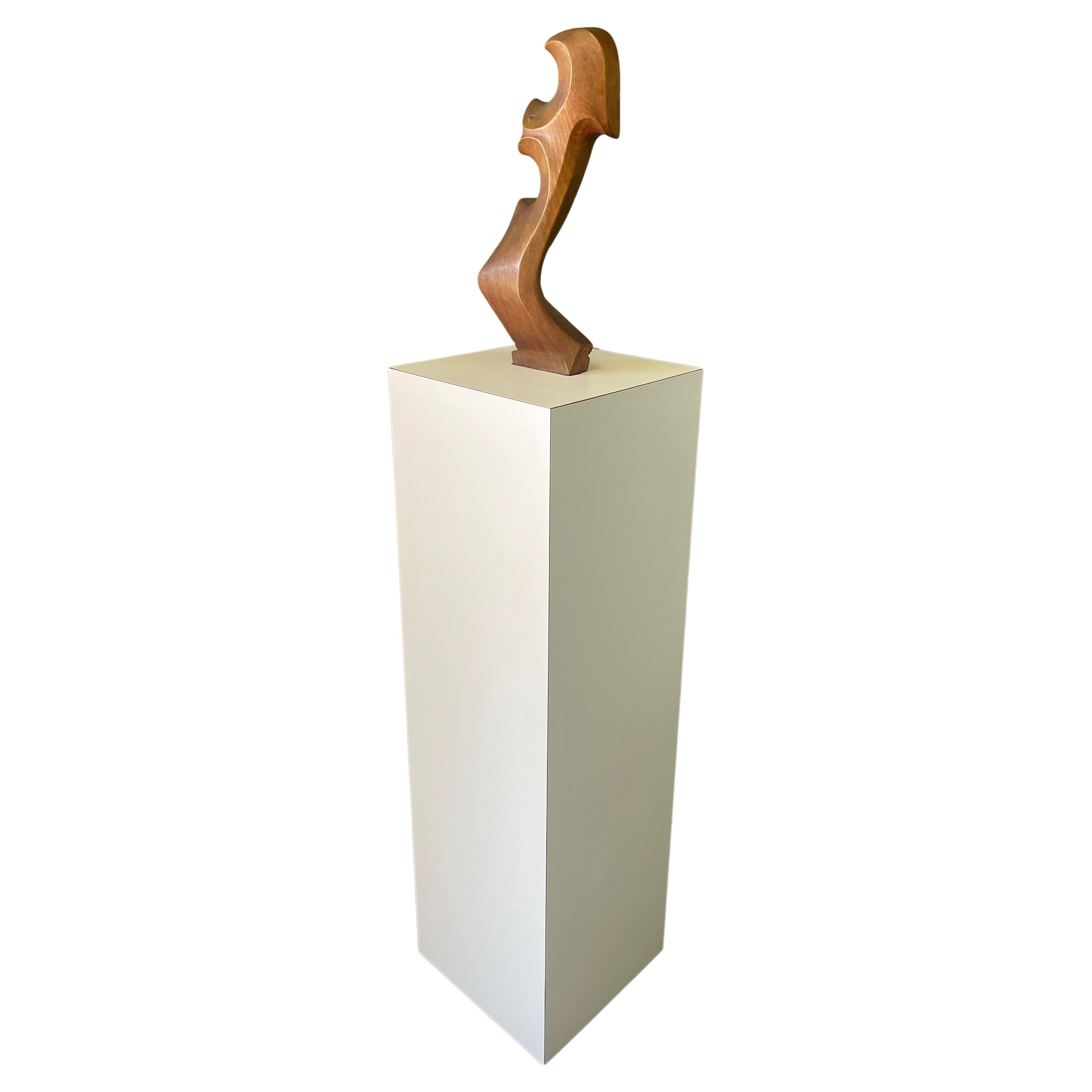Venetian Abstract Solid Walnut Forcola 'Oarlock' Sculpture by Giuseppe Carli