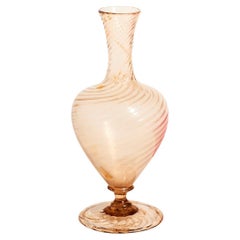 Venetian Amber/Gold Fleck Ridged Vase