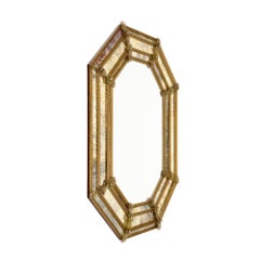 Venetian Antique Mirror, Pareclose, Italian, Circa 1880