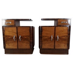 Venetian Art Deco Bedside Tables "Gull Wings", 1940