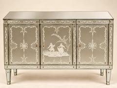 Venetian Art Deco Buffet-Bar – Églomisé and Bevelled Glass – 1940s