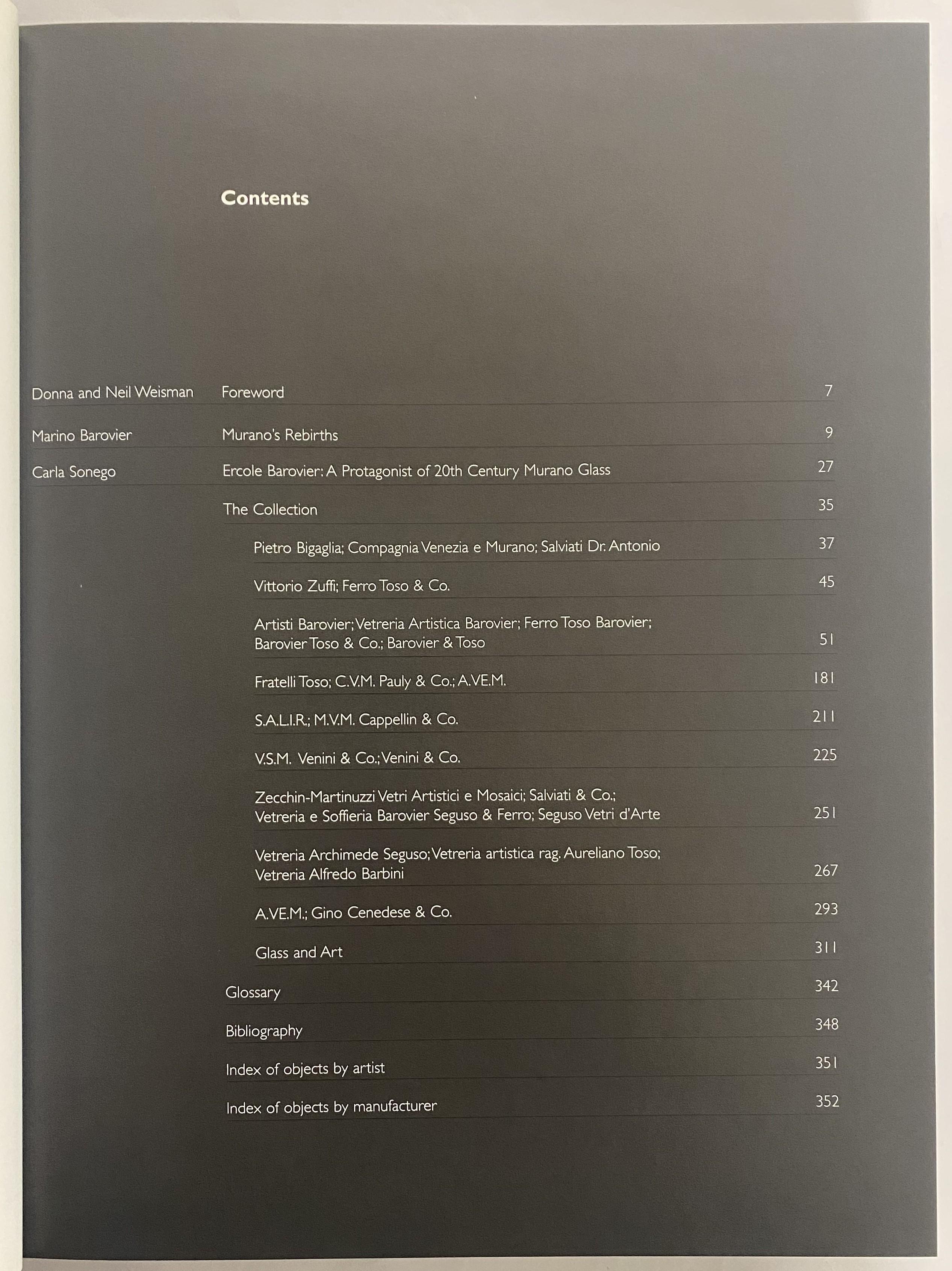 Venetian Art Glass: An American Collection 1840- 1970 by Marino Barovier (Book) In Good Condition For Sale In North Yorkshire, GB