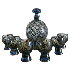 Venetian Art Glass drinking set with bottle, 1920s